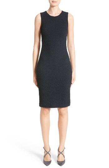 Women's Armani Collezioni Diagonal Jacquard Sheath Dress