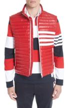 Men's Thom Browne 4 Bar Quilted Down Vest - Red