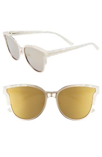 Women's Ted Baker London 57mm Flat Lens Cat Eye Sunglasses -
