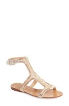 Women's Imagine Vince Camuto 'reid' Embellished T-strap Flat Sandal .5 M - White