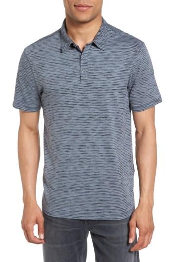 Men's John Varvatos Star Usa Reverse Print Stripe Polo