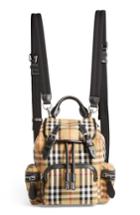 Burberry Small Rucksack Check Cotton Backpack - Beige
