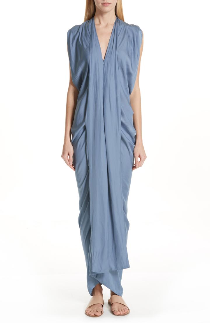 Women's Zero + Maria Cornejo Eve Foil Dress - Blue