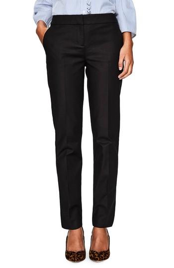 Women's Boden Richmond Stretch Cotton Trousers - Black