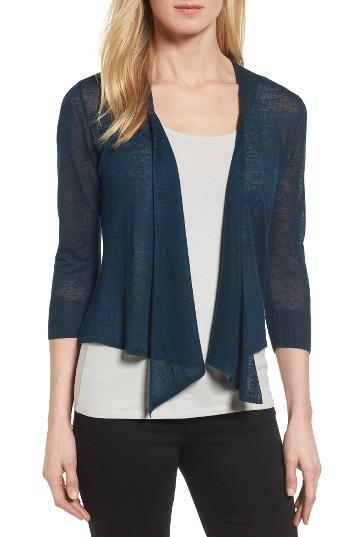 Women's Nic+zoe '4-way' Convertible Three Quarter Sleeve Cardigan - Green
