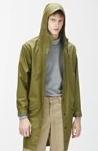 Men's Rains Waterproof Hooded Long Rain Jacket /x-large - Green