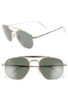 Men's Ray-ban Marshal 54mm Aviator Sunglasses - Gold/ Green