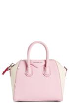 Givenchy Mini Antigona Bicolor Sugar Leather Satchel - Pink