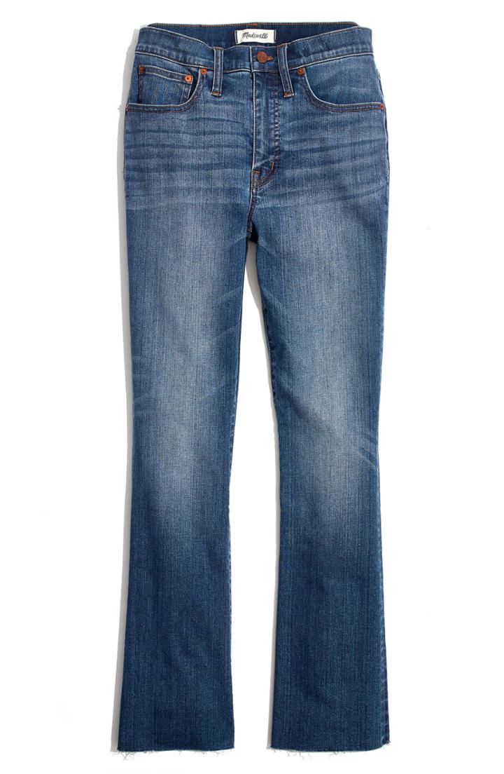 Women's Madewell Cali Back Seam Demi Boot Jeans - Blue