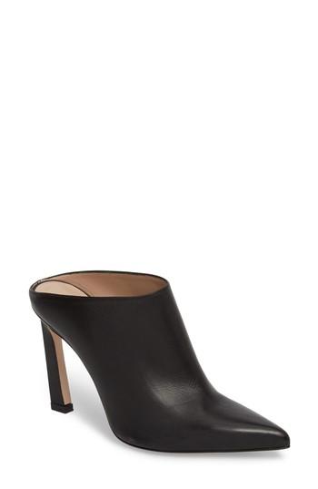 Women's Stuart Weitzman Camila Angle Heel Mule M - Black