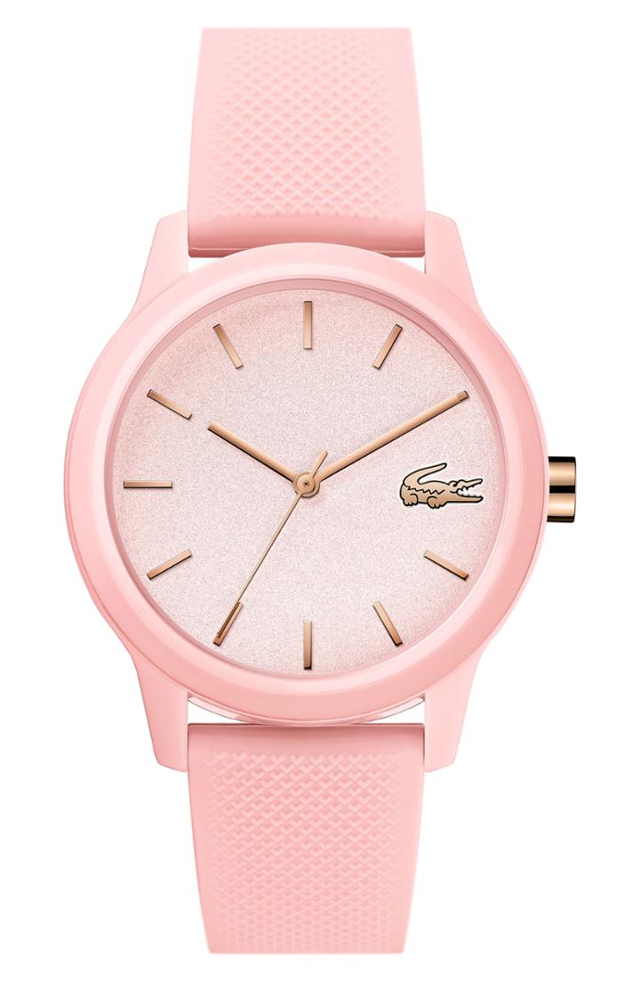 Women's Lacoste 12.12 Silicone Strap Watch, 36mm