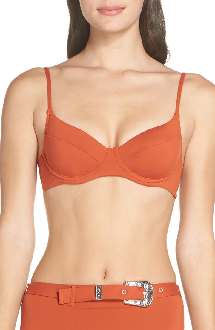 Women's Onia Lydia Underwire Bikini Top - Red