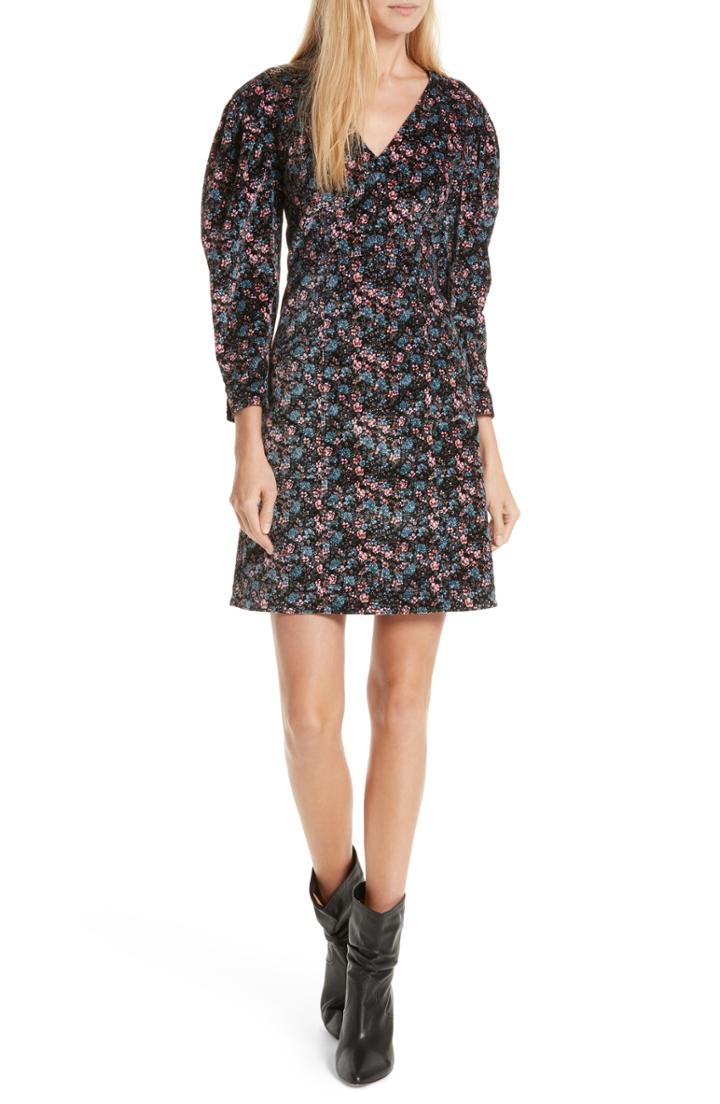 Women's La Vie Rebecca Taylor Lisette Velveteen Dress - Black