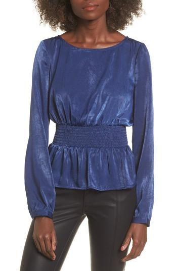 Women's J.o.a. Peplum Top - Blue