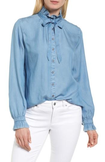Women's Halogen Ruffle Bow Neck Blouse