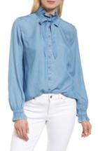 Women's Halogen Ruffle Bow Neck Blouse