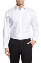 Men's Nordstrom Men's Shop Classic Fit Herringbone Dress Shirt .5 34 - White