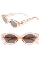 Women's Quay Australia See Me Smile 50mm Cat Eye Sunglasses - Rose/ Smoke