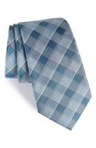 Men's Calibrate Cobbin Plaid Silk Tie, Size - Blue/green