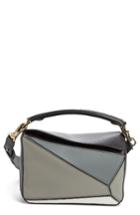 Loewe Small Puzzle Colorblock Calfskin Leather Bag - Grey