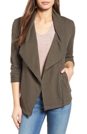 Petite Women's Caslon Stella Knit Jacket P - Green