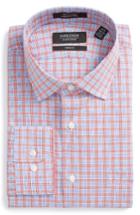 Men's Nordstrom Men's Shop Trim Fit Check Dress Shirt .5 32/33 - Red
