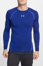 Men's Under Armour Heatgear Compression Fit Long Sleeve T-shirt, Size - Blue