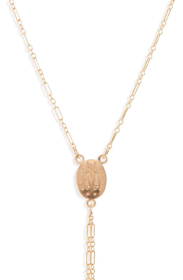 Women's All The Wire Miraculous Mary Lariat Necklace