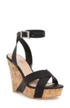 Women's Charles By Charles David Aleck Platform Wedge Sandal .5 M - Black