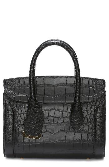 Alexander Mcqueen Medium Heroine Leather Satchel - Black