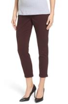 Women's 1822 Denim Crop Skinny Maternity Jeans - Red