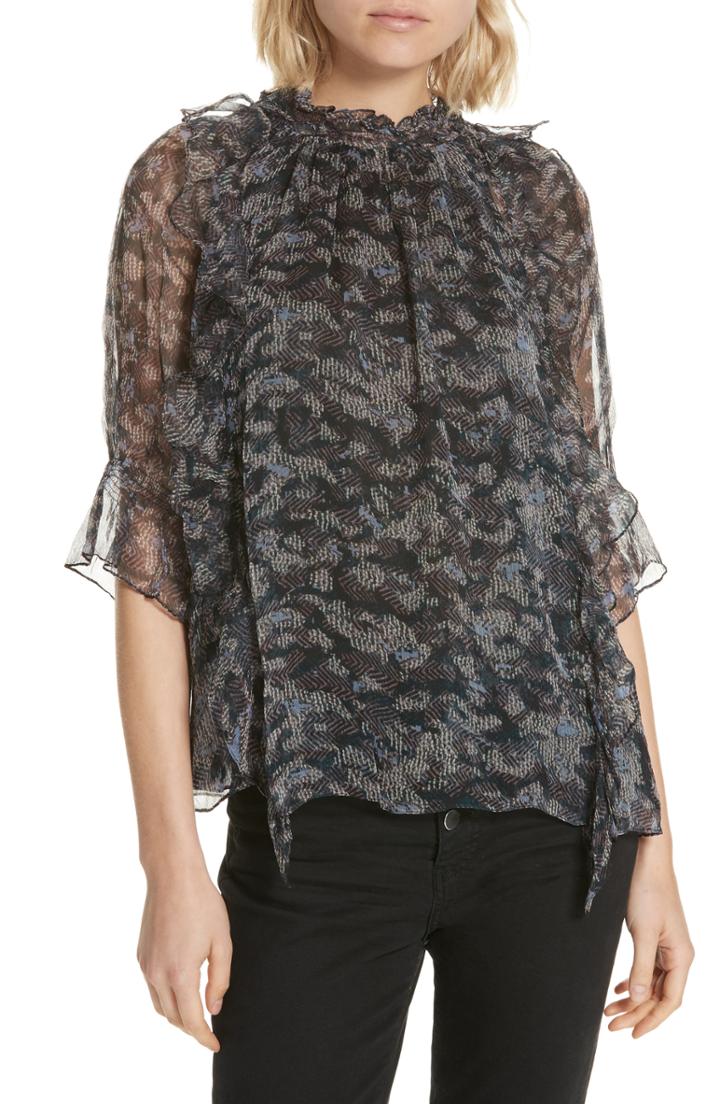 Women's Iro Snarex Silk Blouse Us / 36 Fr - Blue