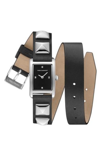 Women's Rebecca Minkoff Wrap Leather Strap Watch, 19mm X 30mm