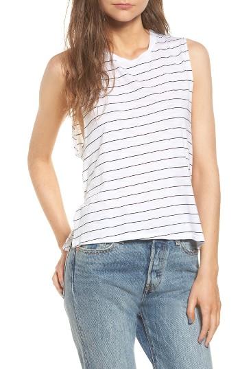 Women's Michelle By Comune Livingston Stripe Muscle Tee - White