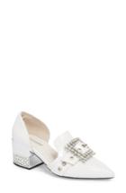 Women's Jeffrey Campbell Zofia Jeweled Heel Pump .5 M - White