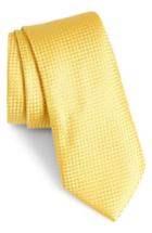 Men's Nordstrom Men's Shop Check Silk Tie, Size - Yellow