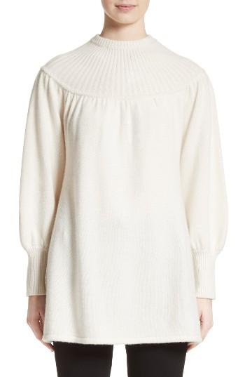 Women's Co Rib Knit Cashmere Tunic Sweater - Ivory