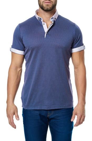 Men's Maceoo Woven Trim Polo (xl) - Purple