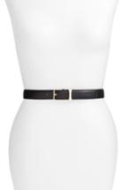 Women's Kate Spade New York Calfskin Leather Belt - Black