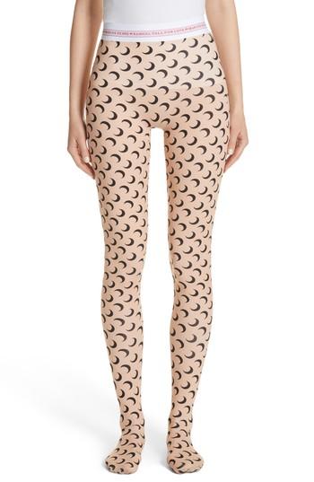 Women's Marine Serre Trompe L'oeil Leggings - Beige