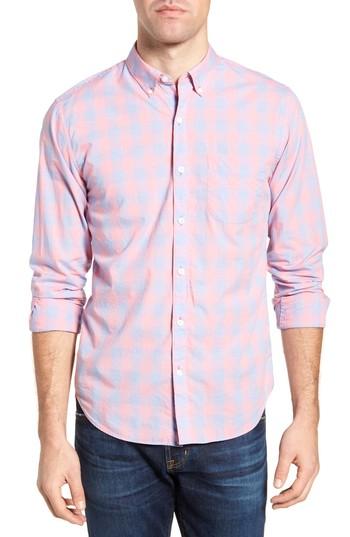 Men's Bonobos Summerweight Slim Fit Gingham Sport Shirt R - Pink