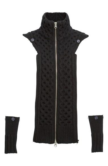 Women's Veronica Beard 'upstate' Wool Dickey, Size - Black
