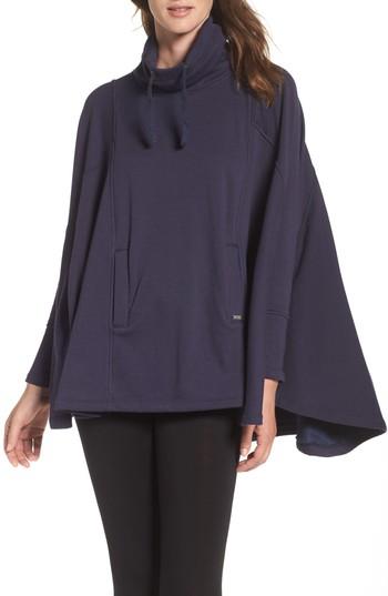 Women's Ugg Australia 'pichot' Turtleneck Poncho - Blue