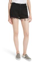 Women's 3x1 Nyc W4 Carter Ripped High Waist Denim Shorts - Black