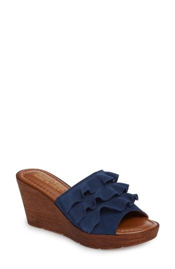 Women's Bella Vita Bey Platform Wedge Sandal N - Blue