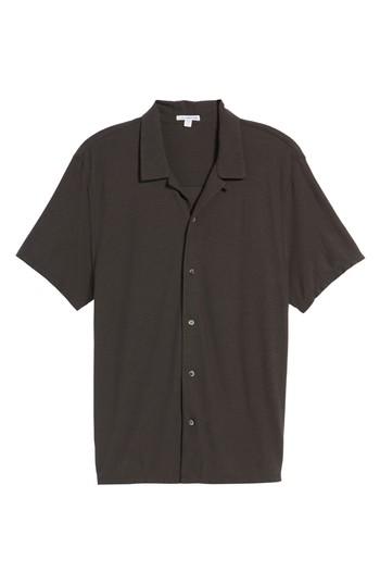 Men's James Perse Cotton & Linen Sport Shirt (xs) - Grey