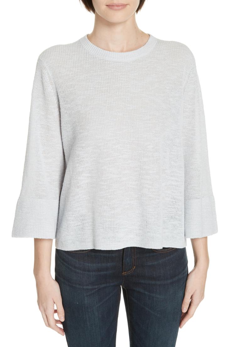 Women's Eileen Fisher Linen & Cotton Sweater - Blue