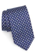 Men's Salvatore Ferragamo Ever Print Silk Tie, Size - Blue