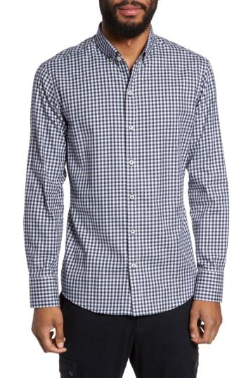 Men's Zachary Prell Kapur Slim Fit Check Sport Shirt - Red