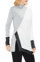 Women's Vince Camuto Long Sleeve Colorblocked Turtleneck, Size - White